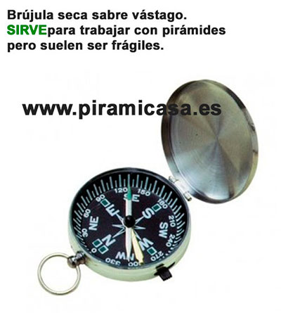 Brújula seca sobre vastago