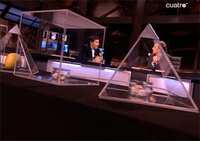 Experimentos con pirámides en el programa de tv Cuarto Milenio