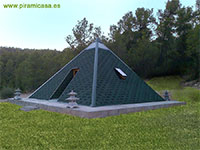 Bungalow piramidal verde