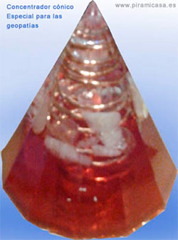 Concentrador cónico especial para las geopatías