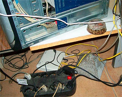 Orgonites colocados en regletas